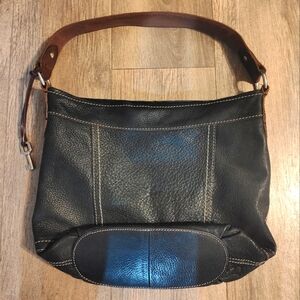 Fossil Black Leather Shoulder Bag